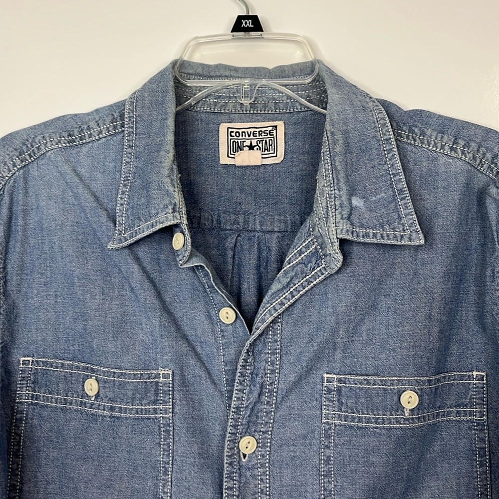 Vintage Men’s Converse One chambray Shirt with pockets